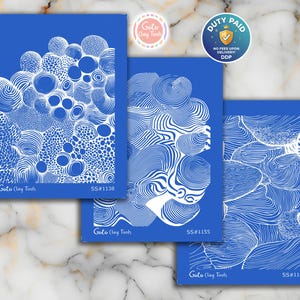 Serigrafía de arcilla polimérica Zentangle: Plantilla de arcilla para hacer joyas