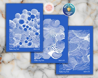 Zentangle Polymer Clay Silkscreen: Clay Stencil for Jewelry Making