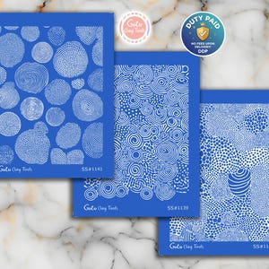 Zentangle Polymer Clay Siebdruck Schablone: 9.5x12.5 cm