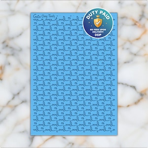 Valentine LOVE Rubber Texture Mat for Polymer Clay (74mm x 105mm)