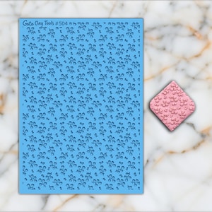 Eucalyptus Texture mat for polymer clay, Polymer Clay Rubber Texture mat, Texture Tile mats, Rubber Texture Sheet #504