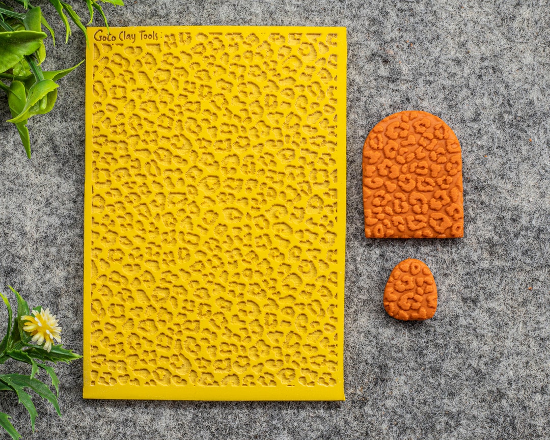 Leopard Texture Mat for Polymer Clay, Polymer Clay Rubber Texture Mat