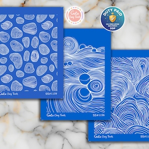 Zentangle Polymer Clay Silkscreen: Clay Stencil for Jewelry Making