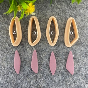 Organic shape dangle clay cutter, earring polymer clay cutter, long dangle jewellery cutter, Organic cutter Polymer clay tools #664