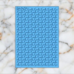 Valentine LOVE Rubber Texture Mat for Polymer Clay (74mm x 105mm)