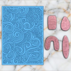 Ornamental Texture mat for polymer clay, Polymer Clay Rubber Texture mat, Texture Tile mats, Rubber Texture Sheet #573