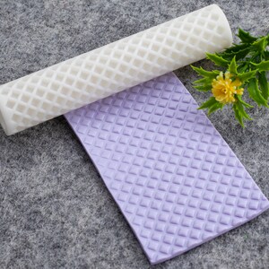 Cross line Texture Roller for Polymer Clay Earrings | Clay Texture Roller | Pottery Roller | Clay Texture Tool | Hand Roller