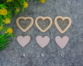 Valentine Heart Clay Cutter: Polymer Earring Making Tool #707-1