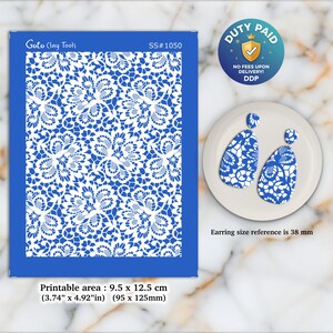 Oorbellen gehaakte kant voor polymeerklei: patroon in Afrikaanse stijl SS#1050