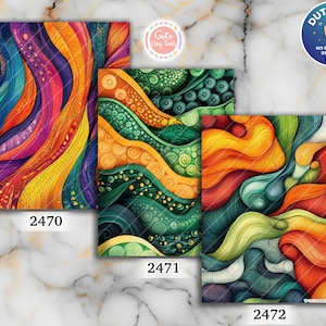 Buntes Zentangle Transferpapier für Polymer Clay (10x14cm)