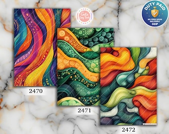 Colorful Zentangle Transfer Paper for Polymer Clay (4x5.5 inches)