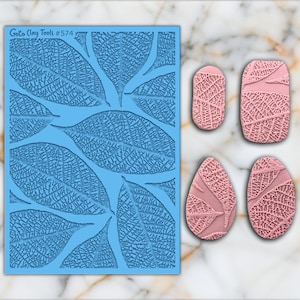 Dry Leaf Texture mat for polymer clay, Polymer Clay Rubber Texture mat, Texture Tile mats, Rubber Texture Sheet #574