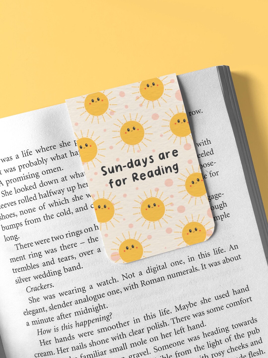 Bookmark Cute Reading Pun Sunday Sunshine Page Saver