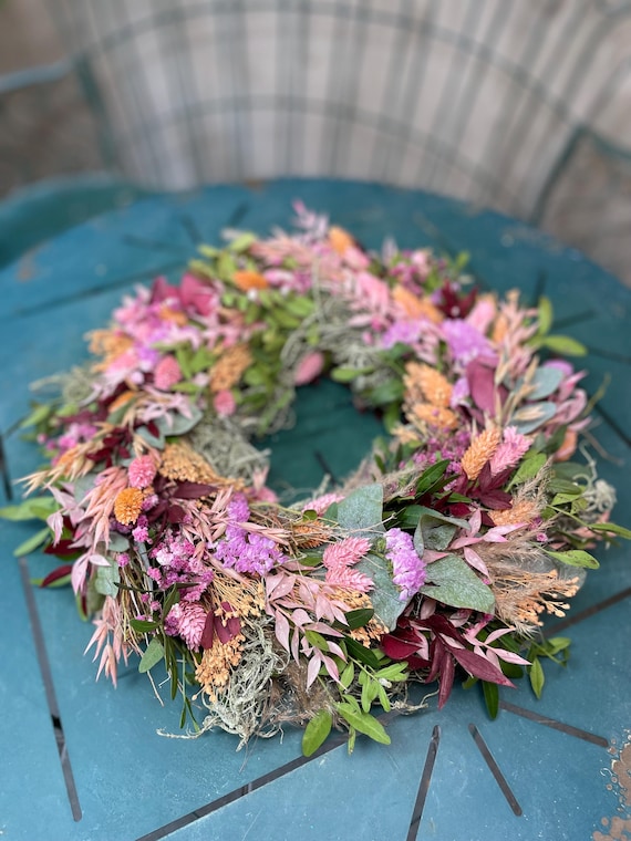 DIY Kranzpaket Sommer – Sommerkranz selber binden aus frischem Grün -Türkranz Sommer & Tischdeko DIY Trockenblumenkranz selber binden