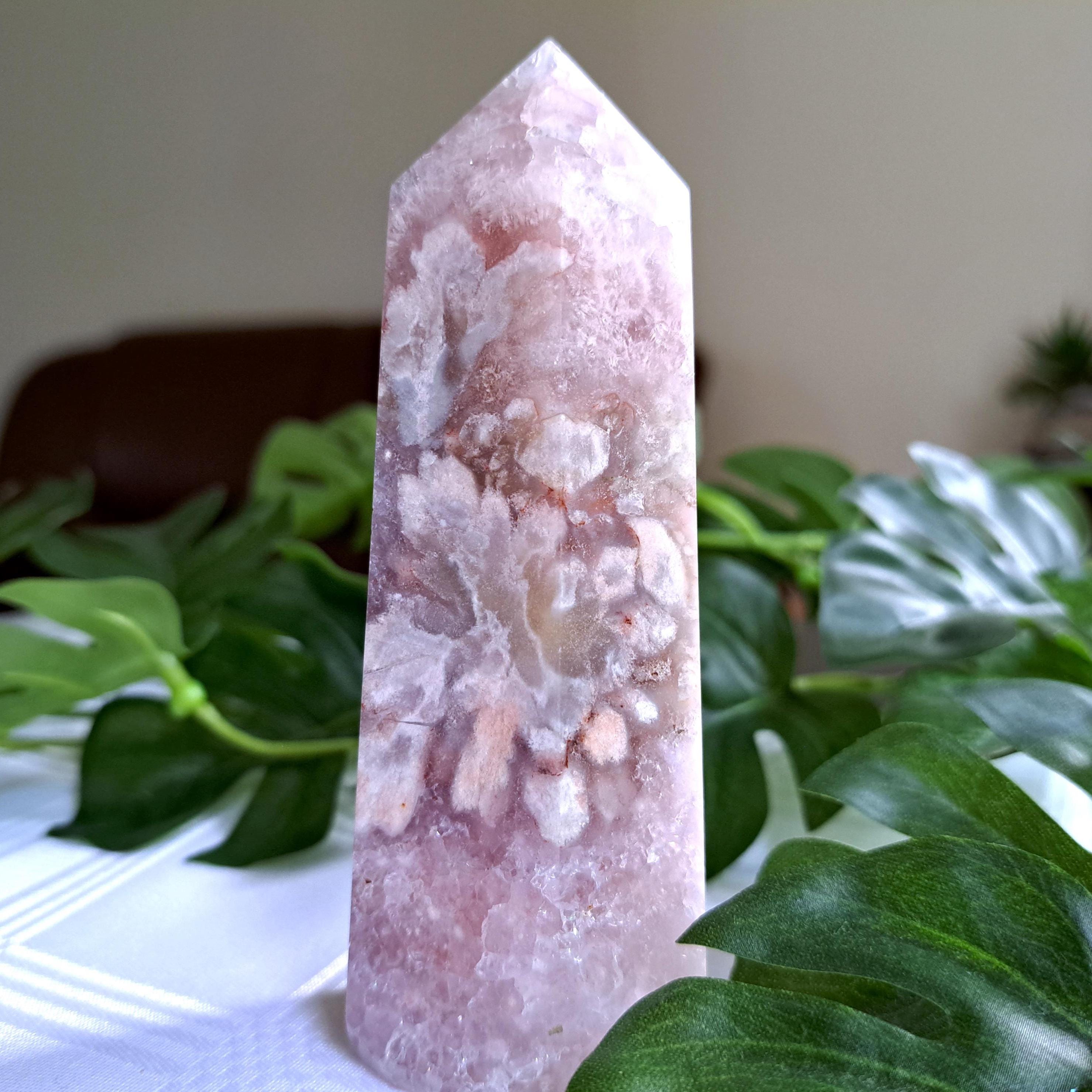 Amethyst Flower Agate Tower with Big Flower (243g)