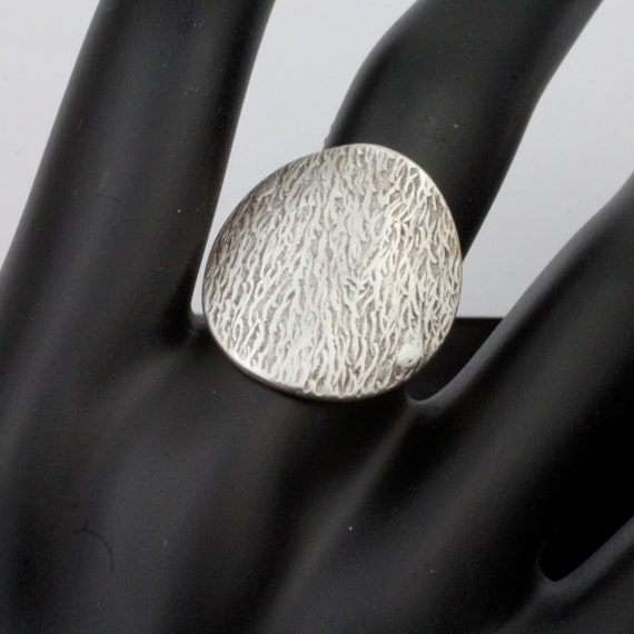 Silver Boho Ring, Round silver ring, Adjustable s… - image 1