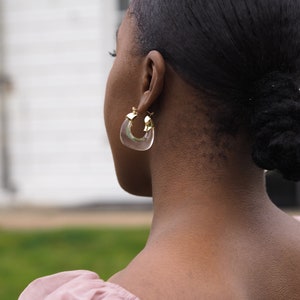 Resin Hoop Earring