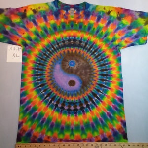 Adult XL Yin Yang Peace tie dye
