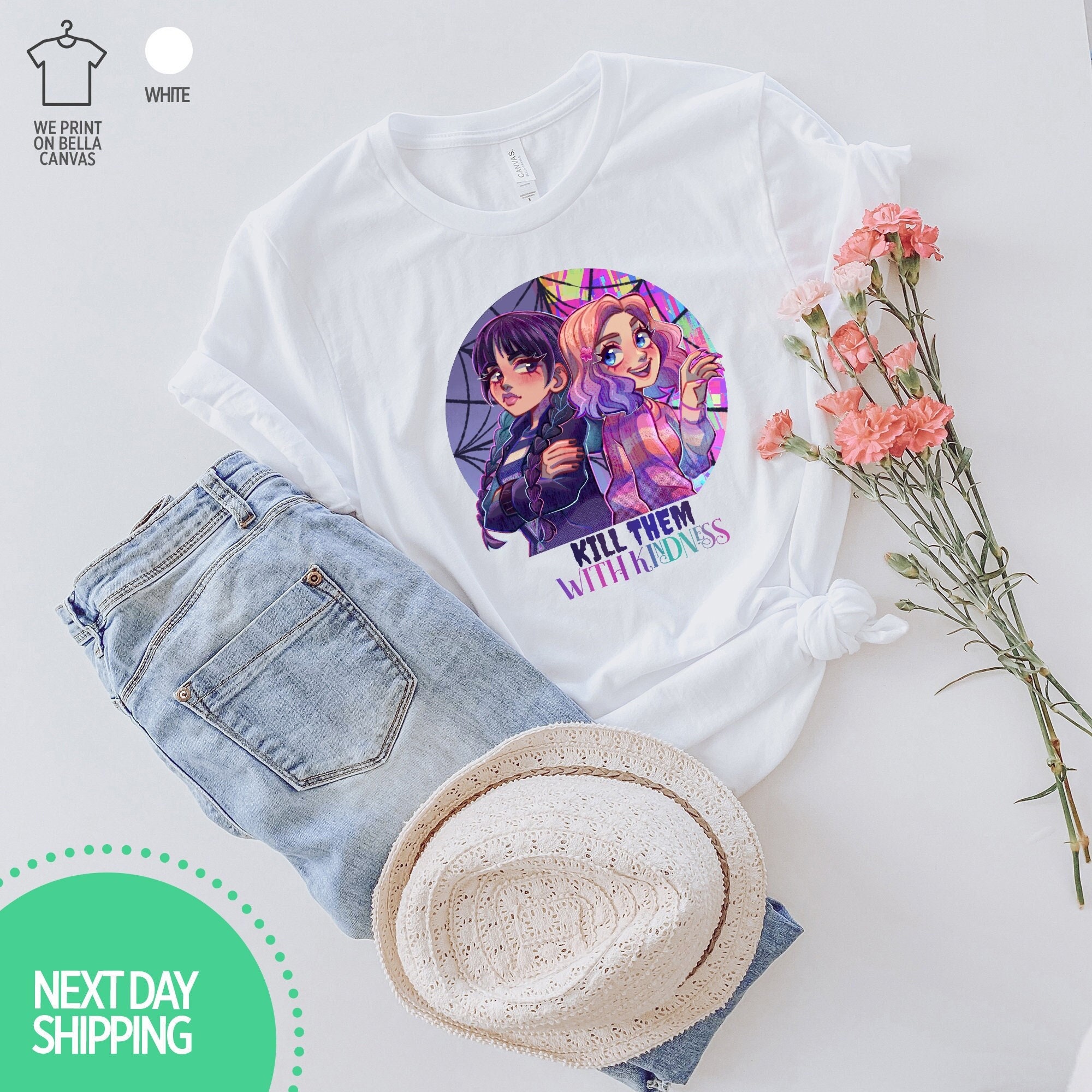 Discover Wednesday Enid T-Shirt, Addams Family TV Series Movie Jenna Ortega T-shirt