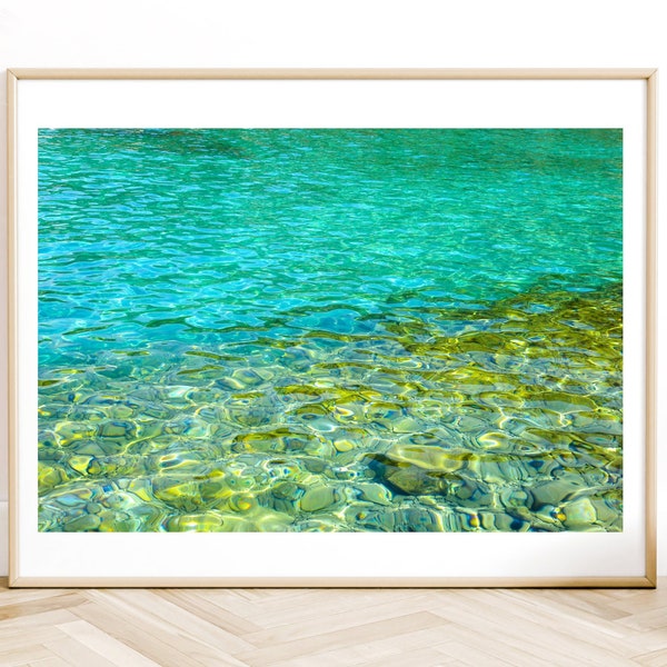 Sea Photography, Coastal Wall Decor, Digital Download, Ocean Photography, Summer Wall Art, Printable Art, Turquoise, Calm, Colorful,