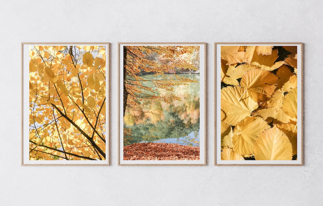 Fall Gallery Wall Set, Autumn Set of Three Prints, Digital Download ...
