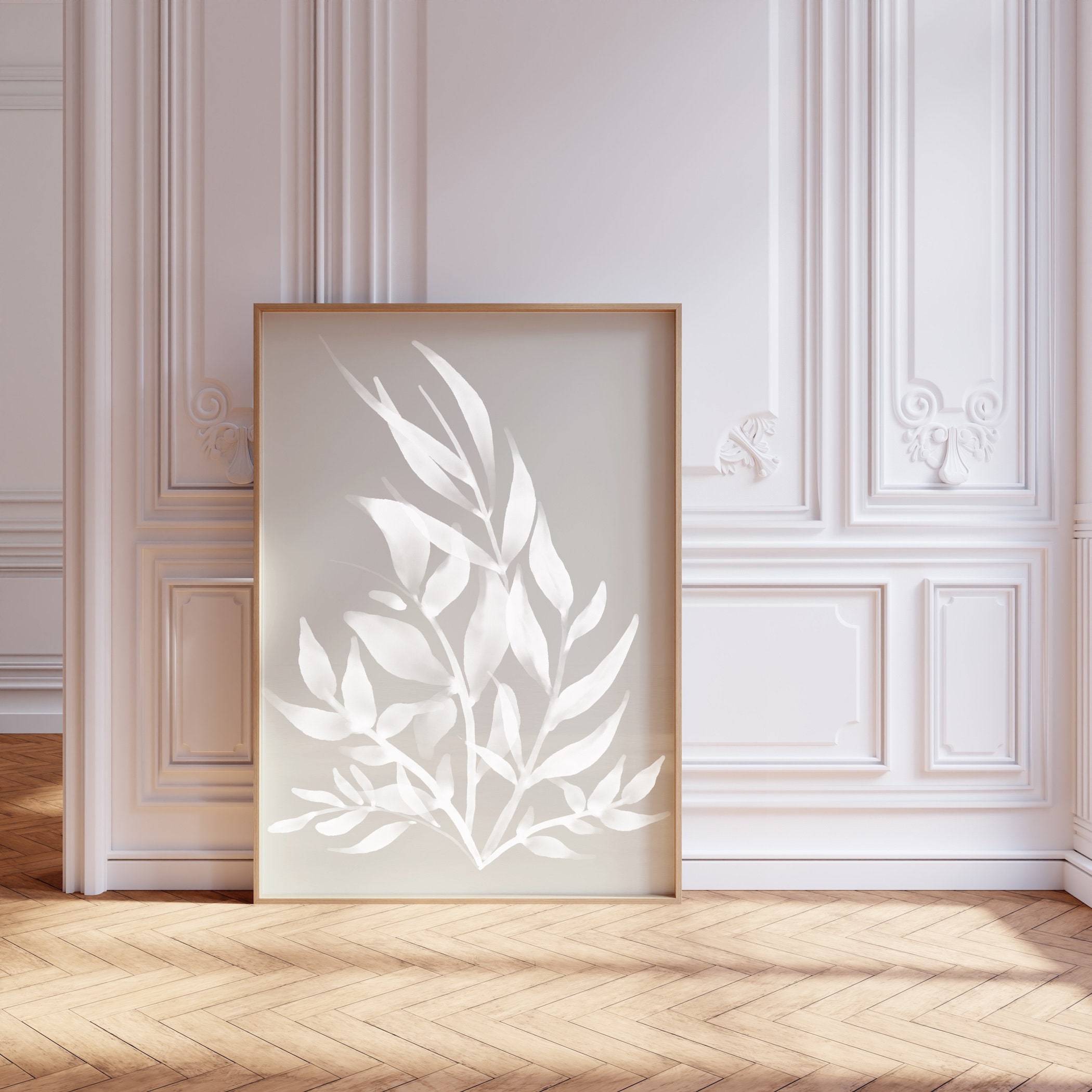 Neutral Botanical Gallery Wall Set, Boho Botanical Print Set of Three ...