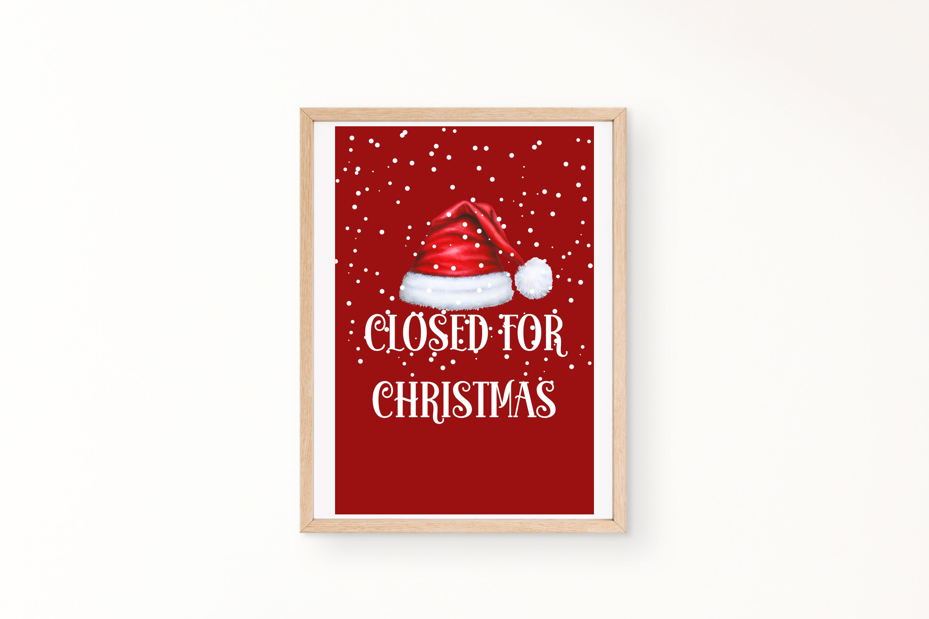 Closed for Christmas, Closed for Christmas Sign, Digital Download