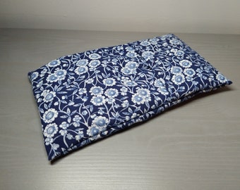 Microwave Heat Pad / Hot-Cold Therapy/ Migraine Headache Relief / Heating pad microwave / Washable Rice heating pad - Blue Floral