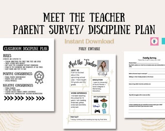 Editable Meet the Teacher Template: Back to School Welcome Letter (Digital Download)