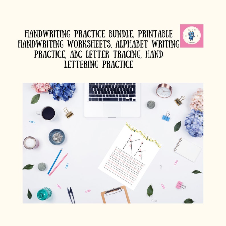 Trace and Learn Letters Workbook, Printable Handwriting Worksheets ...