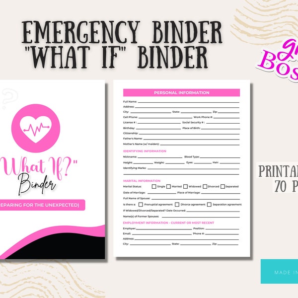 In Case of Death Binder Etsy