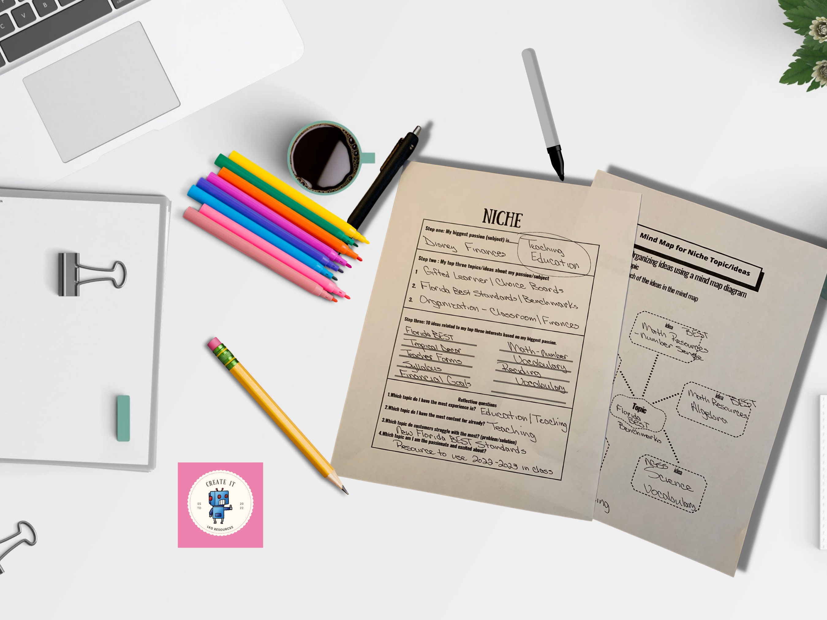 Find Your Niche Worksheet, Find Your Passion and Mind Map Worksheet and ...