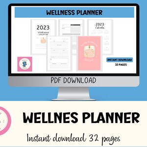 Printable Wellness planner Self Care Planner Wellness Journal Self Care planner Self Care Journal Self care workbook,