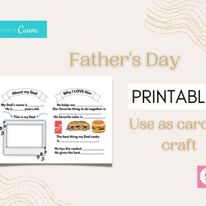 Daddy&#39;s Favorite Things Printable - Father&#39;s Day Gift