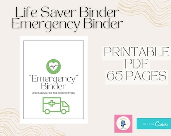 Emergency Life Binder: Critical Information Planner (Digital Download)