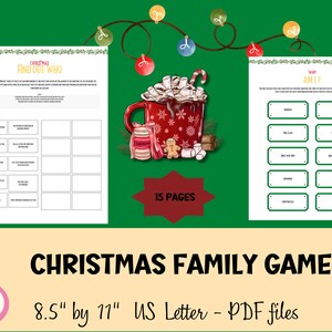 Ho-Ho-Holiday Fun: A Collection of 13 Printable Christmas Games for Family, Classmates, and Friends, Family Holiday Party games, work games