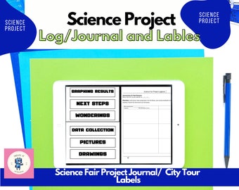 Printable Science Fair Project Journal & Labels (PDF)