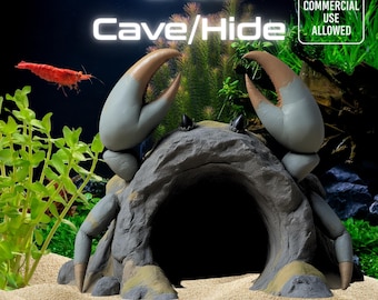Crab Rock Hide STL Pack | Aquarium & Terrarium Cave Decor | Commercial Use