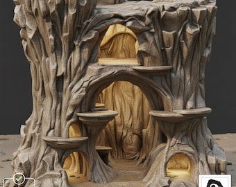 Mega Cave Habitat 4 Pack STL Download | Multi-Tier Rock Structures | Caves, Ledges, and Tunnels