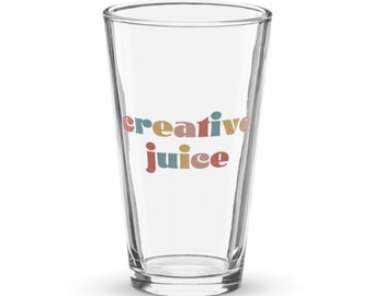 Creative juice-pintglas | 16oz glas | Retro-geïnspireerd cadeau voor kunstenaars en schrijvers