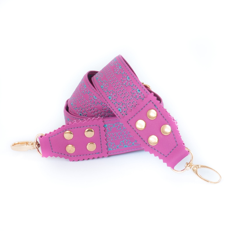 Wide Crossbody Purse Strap, Embroidered Replacement Adjustable Extra