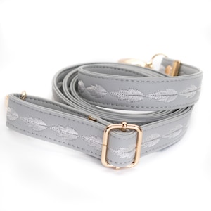 3/4 "langer verstellbarer Crossbody-Taschengurt, bestickter, weicher Veganer Ledertaschengurt, Ersatz-Geldbeutelgurt, schmaler Gurt für Messenger-Taschen