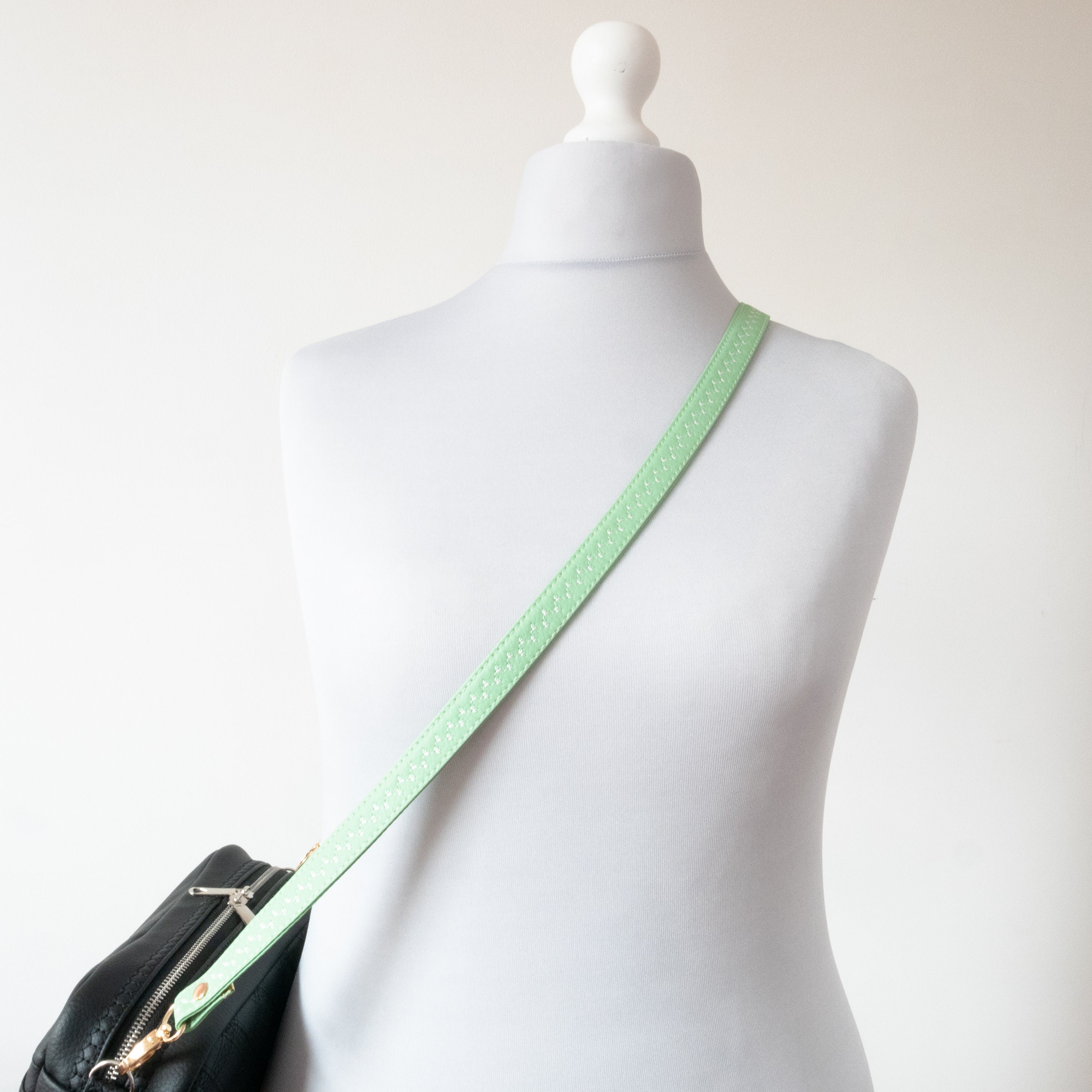 Thin Vegan Crossbody Purse Strap Extra Long Adjust Embroidered Strap