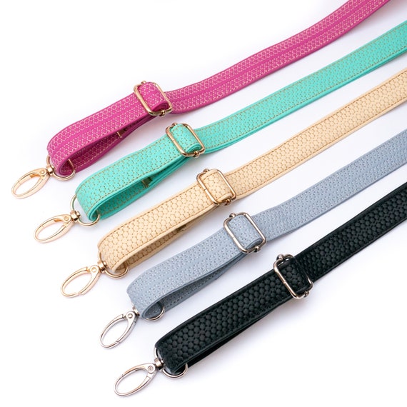 3/4 Long Adjustable Crossbody Purse Strap, Elegant Vegan Leather