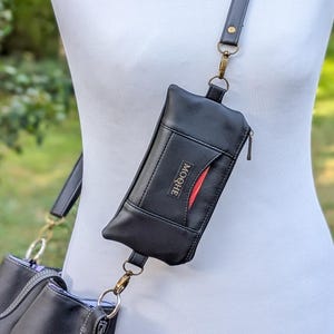 Universele telefoontas met ritsvakje met kaartsleuf Telefoon kleine crossbody draagriem Handsfree mini reistas Afneembare tas riemverlenger