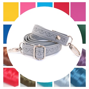 Dünner Veganer Geldbörsengurt für Crossbody Taschen und Geldbörsen, 2 cm Taschengurt mit Blumenmuster, Verstellbarer Kunstleder-Ersatz-Handtaschengurt