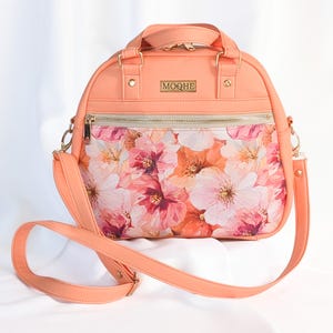 Sac melon pêche tendance pour femme, cadeau fleuri élégant à bandoulière