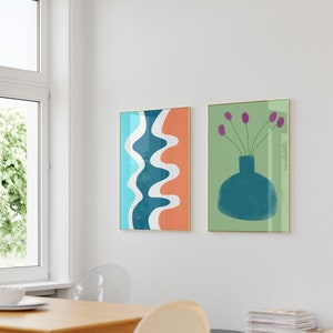 Maximalist Wall Art, Colorful Wall Art, Abstract Wall Art, Colorful Prints, Gallery Wall Digital Prints, Flower Poster
