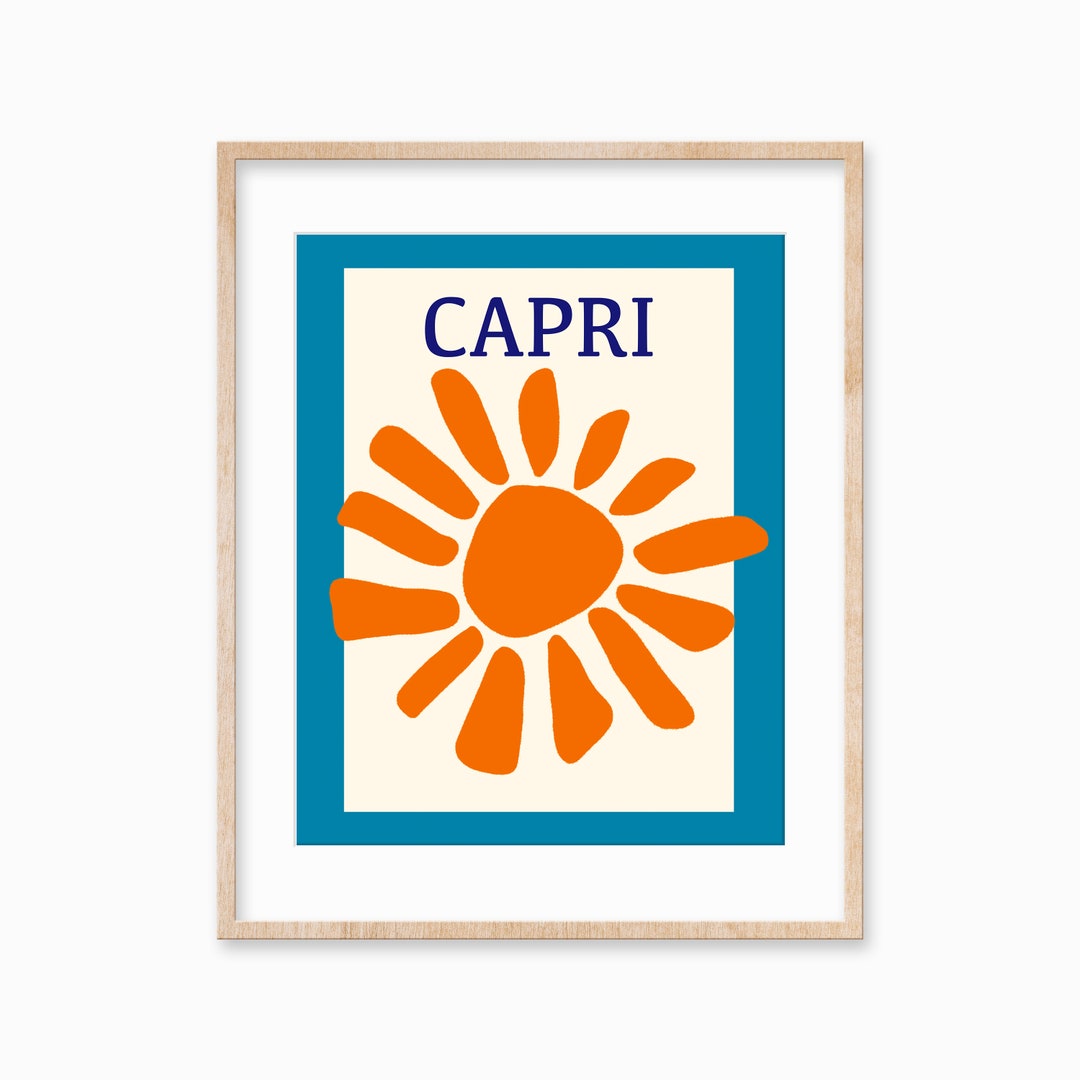 Capri Wall Art, Bold Colors Wall Decor, Colorful Wall Art, Printable Wall Art, Italian Print