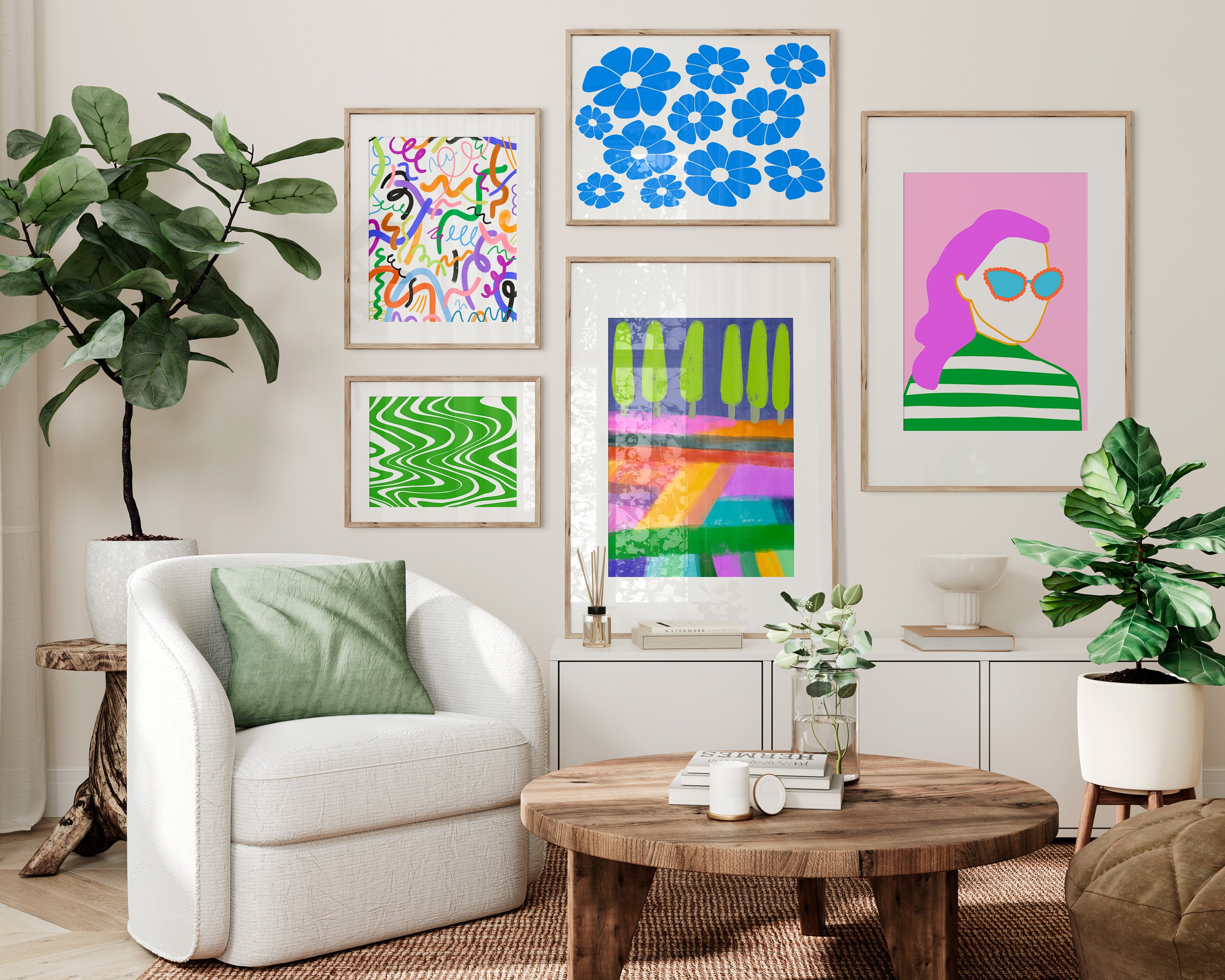 Gallery Wall Prints Set Of Prints Colorful Wall Art Etsy Gallery wall prints set of prints colorful wall art etsy